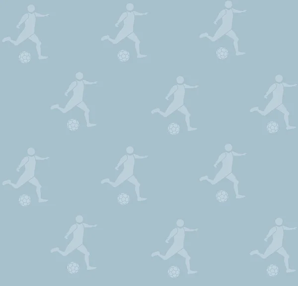 Soccer Fond Sport Motif Sans Couture Sur Fond Bleu Vintage — Image vectorielle