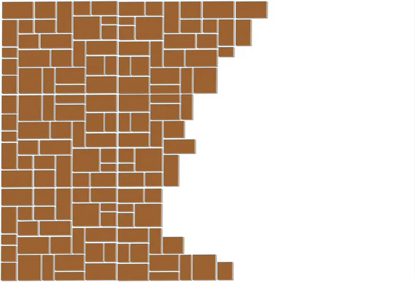 Block wall broken — Stock Vector