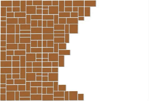 Bloková stěna rozbitá — Stockový vektor