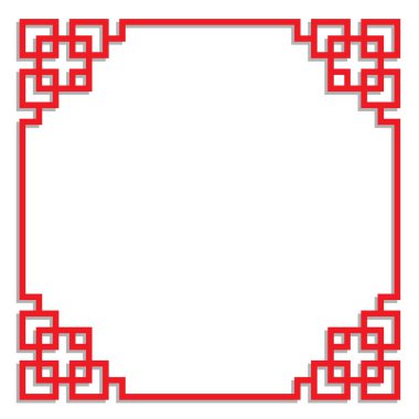 metin, kart, element ve köşe dekorasyonu için çin kenarı çerçevesi