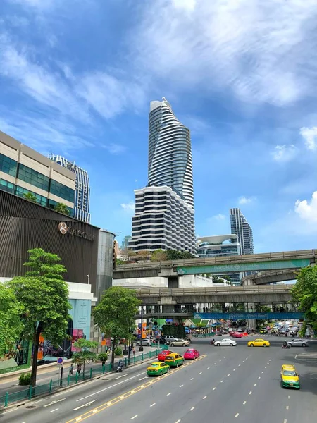 Bangkok Tayland Mayıs 2018 Ratchaprasong Kavşak Görünümü Adı Bir Kavşak — Stok fotoğraf