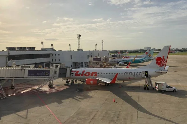 Bangkok Thailand Junho 2018 Thai Lion Airline Waiting Passengers Gate — Fotografia de Stock