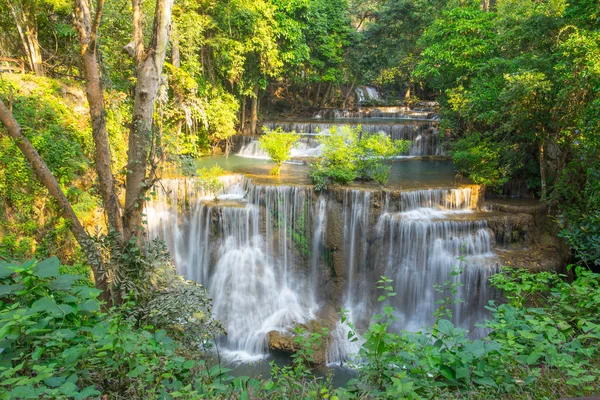 Huaymaekamin Cachoeira Província Kanchanaburi Tailândia — Fotografia de Stock