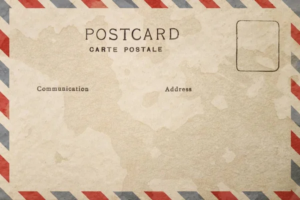 Kirli leke ile boş kartpostal arka