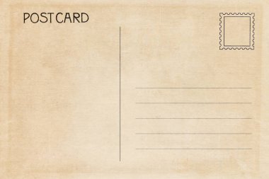 Kirli leke ile boş kartpostal arka