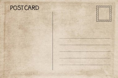 Kirli leke ile boş kartpostal arka