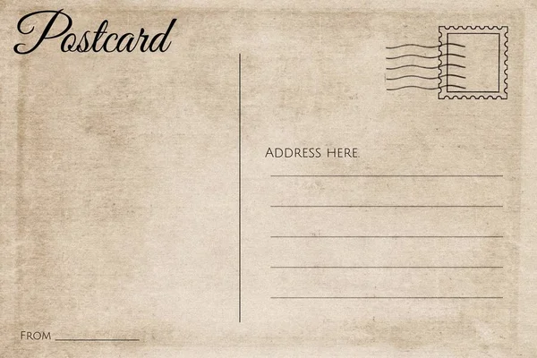 Backside Blank Postcard Dirty Stain — Stock Photo, Image