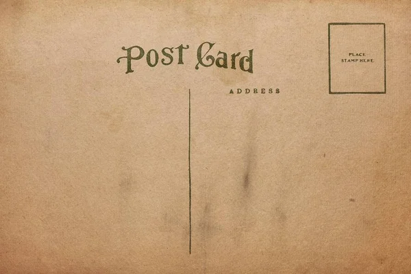 Kirli leke ile boş kartpostal arka 