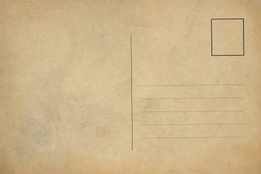 Kirli leke ile geri Vintage boş kartpostal 