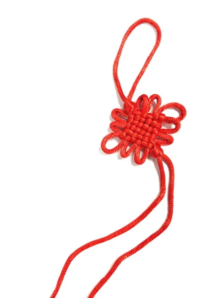 Chinese knot traditional ornament means good luck on white background