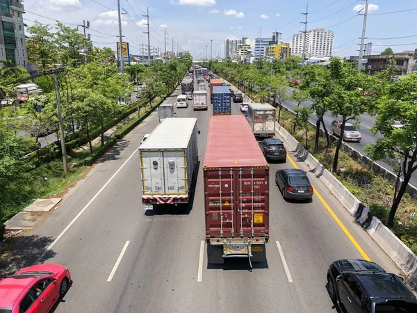 Bangkok Thailandia Maggio 2019 Traffico Sulla Strada Rama Nel Lungo — Foto Stock