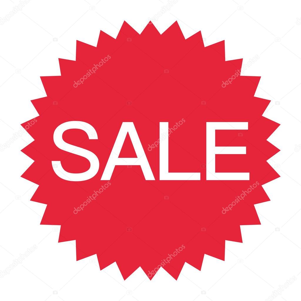 Sale banner in red color for business