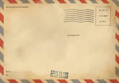 Kirli leke ile boş kartpostal arka