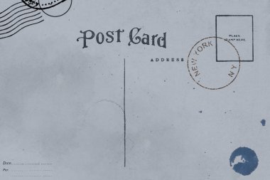 Mürekkep lekesi ile kirli kartpostal arka