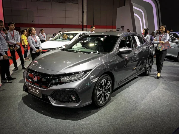 Bangkok Thailandia Ago 2019 Honda Civic Hatchback Model 2019 Mostra — Foto Stock