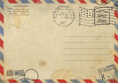 Kirli leke ile kartpostal Backside