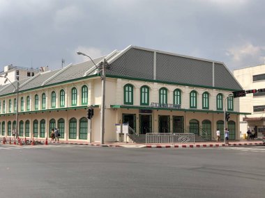 Bangkok Tayland - 13 Ekim 2019: Samyod istasyon tasarımı klasik tarzda hizmete hazır.