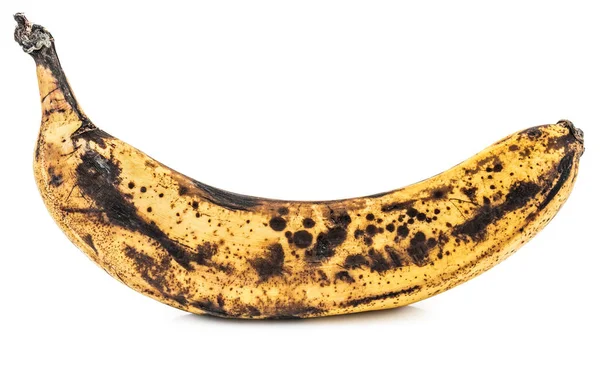 Övermogna Bananer Isolerad Vit Bakgrund Med Skuggor — Stockfoto