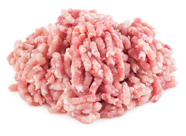 Pile Minced Meat Ground Meat Cooking Isolated White Background — Stock Photo, Image