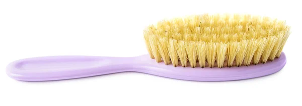 Newborn Brush Isolated White Background Kiddie Size Hair Brush — Stock Photo, Image