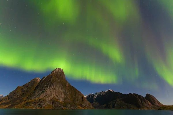 Vista Panorâmica Das Luzes Verdes Norte — Fotografia de Stock