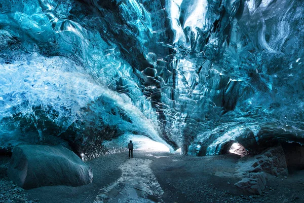 Scenic View Ice Cave Vatnajokull National Park Skaftafell Iceland — Stock Photo, Image