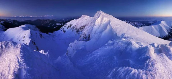 Vista Panorâmica Dos Alpes Dolomitas Neve Itália Europa — Fotografia de Stock
