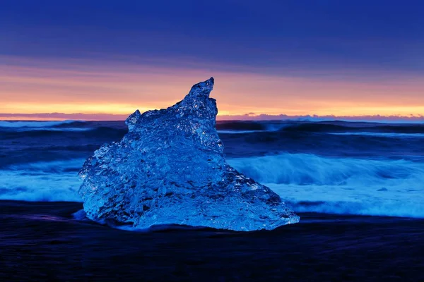Мальовничий Вид Лід Пляжі Заході Сонця — стокове фото