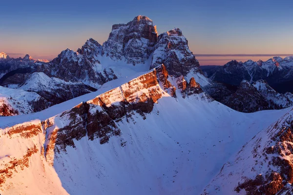 Malerischer Blick Auf Die Dolomiten Schnee Italien Europa — Stockfoto