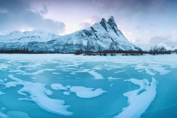 Beautiful Landscape Scene Signaldalelva River Otertinden Mountain Background Northern Norway — Stock Photo, Image