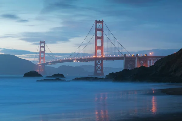 Klassischer Panoramablick Auf Die Berühmte Goldene Torbrücke Vom Malerischen Baker — Stockfoto