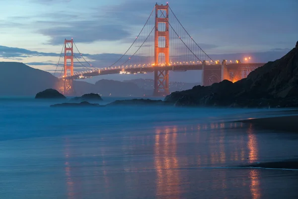 Classica Vista Panoramica Del Famoso Golden Gate Bridge Vista Dalla — Foto Stock