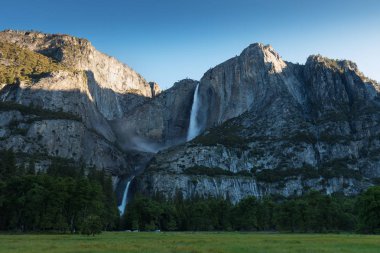 Yosemite Falls from the Yosemite Valley, Yosemite National Park, California, USA  clipart