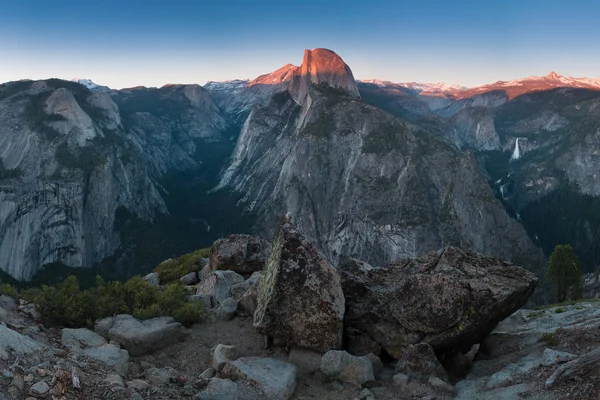 Half Dome Yosemite Valley Yosemite National Park Colorful Sunset Trees — Stock Photo, Image