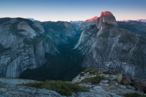 Half Dome Yosemite Valley Yosemite National Park Colorful Sunset Trees — Stock Photo, Image