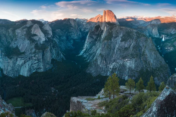 Half Dome Yosemite Valley Yosemite National Park Colorful Sunset Trees — Stock Photo, Image