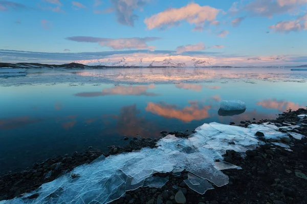 Icebergs Drone Vista Superior Imagen Aérea Cambio Climático Calentamiento Global — Foto de Stock