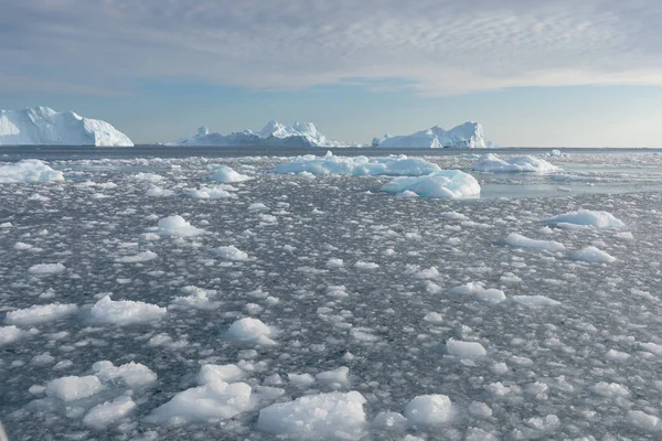 Nature Paysage Groenland Antarctique Voyagez Sur Navire Parmi Les Glaces — Photo