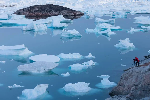 Természet Tájak Grönland Vagy Antarktisz Utazás Hajó Között Ices Tanulmányozása — Stock Fotó