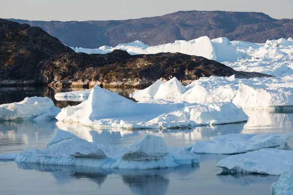 Natureza Paisagens Gronelândia Antártida Viaje Navio Entre Gelos Estudando Fenômeno — Fotografia de Stock