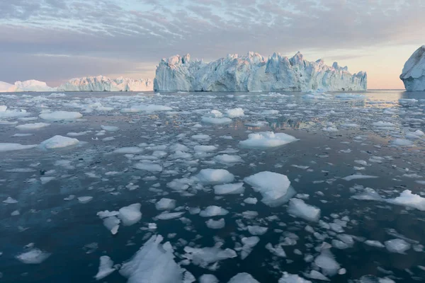 Natureza Paisagens Gronelândia Antártida Viaje Navio Entre Gelos Estudando Fenômeno — Fotografia de Stock