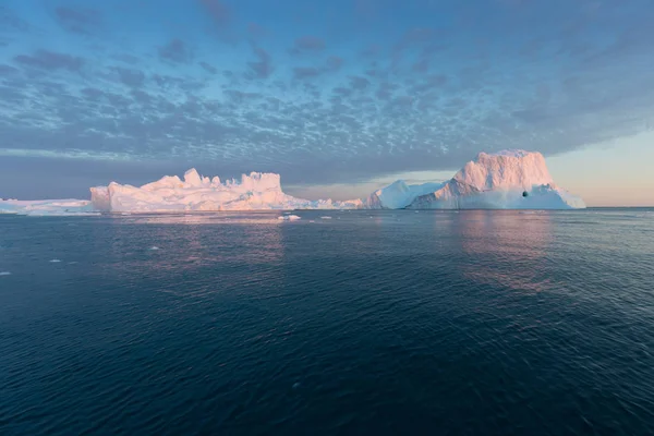 Grönland Vagy Antarktisz Természete Tájai Utazás Hajón Jég Között Globális — Stock Fotó