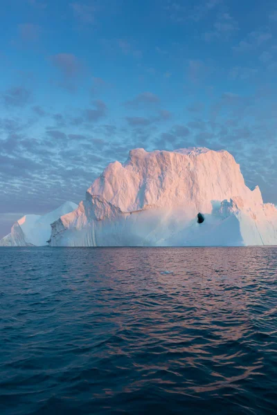 Obrovské Ledovce Různých Forem Disko Bay Západní Grónsko Jejich Zdroj — Stock fotografie