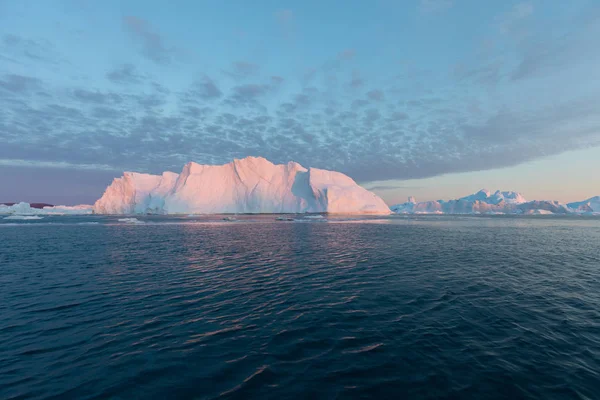 Obrovské Ledovce Různých Forem Disko Bay Západní Grónsko Jejich Zdroj — Stock fotografie