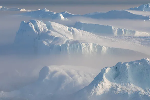 Photogenic Intricate Iceberg Interesting Blue Sky Sunset Effect Global Warming — Stock Photo, Image