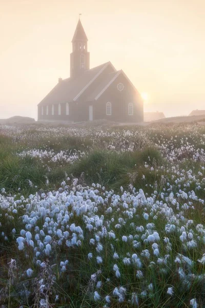 Kirche Rodebay Grönland Diese Siedlung Liegt Auf Einer Kleinen Halbinsel — Stockfoto