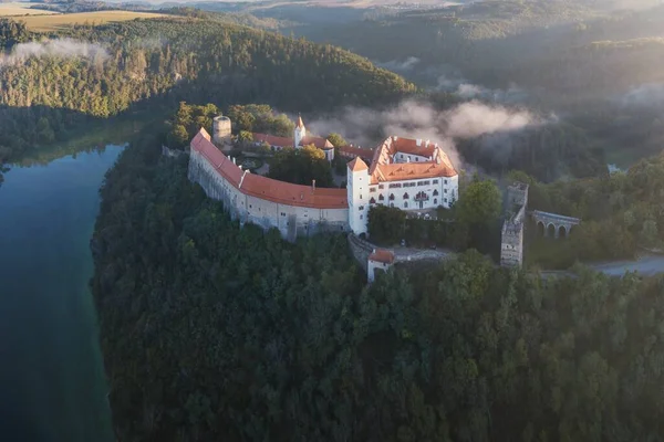 Bitov Castelo Medieval Região Morávia Sul Durante Incrível Nascer Sol — Fotografia de Stock