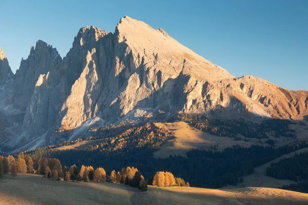 Saisonale Herbstkulisse Hochland Alpine Landschaft Den Dolomiten Südtirol Italien Beliebtes — Stockfoto