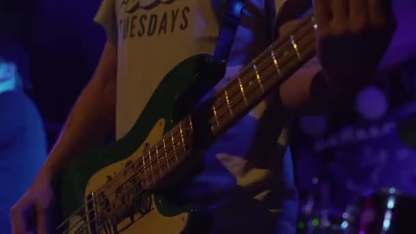 Bass Guitar Concert — Stock Video