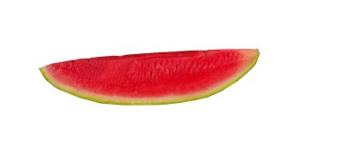 Bir dilim beyaz arka plan üzerinde izole taze sulu karpuz